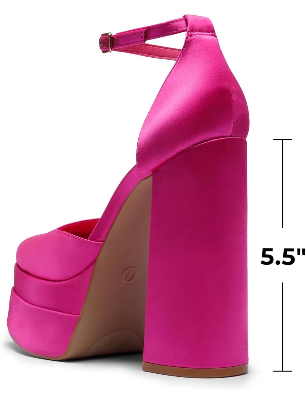 NWT — Platform Block Ankle-Strap Pumps in “Hot Pink”— DREAM PARIS - Picture 2 of 6